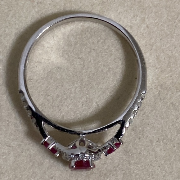 14K White Gold Ruby Ring - Picture 8 of 12